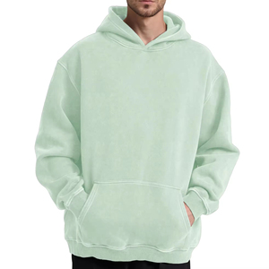 Venta al por mayor Pullover Heavyweight 100% Cotton Hoodie Hombres Custom Bordado Logo 500 Gsm Bulk Blank Streetwear Hoodies Hombres - Product Image 5