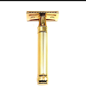 Rasoir de sécurité réglable en métal pour hommes Full Gold Lames en acier inoxydable à double tranchant Poignée en acier pour Bikini Beauté Soins personnels - Product Image 1