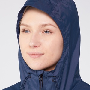 Veste de pluie softshell à capuche bleu foncé, coupe-vent 10 000 mm, imperméable, légère, avec logo personnalisé HUNT GEAR, pour homme et femme, grandes tailles - Product Image 4
