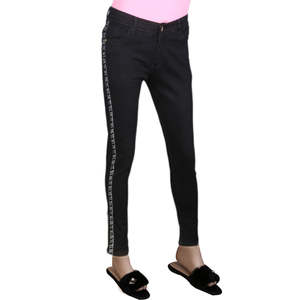 Pantalon en jean pour femme - Noir - Product Image 1