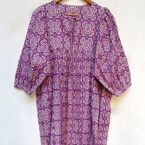 Nouvelle collection tie dye longue kaftan col en v demi manches rayonne tissu robe ample avec fente latérale printemps caftan robe imprimée - Product Image 1