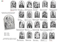 Porte-clés religieux en métal avec plaque Famille Sainte, impression UV, estampage, souvenir, 3,5x8 cm, boîte cadeau, fabriqué en Italie