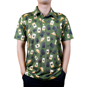 เสื้อโปโลสำหรับผู้ชายเสื้อกอล์ฟแขนสั้นปักโลโก้ตามสั่ง - Product Image 3