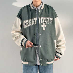 Diseño de moda Logotipo americano Personalizado Chaquetas de béisbol lisas Algodón Personalizado Hombres Satén Chaquetas de béisbol para hombres - Product Image 5