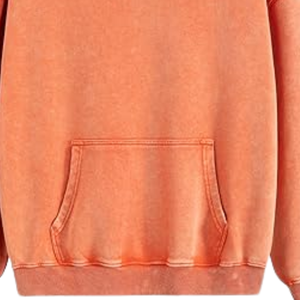 Sudadera con Capucha Lavada al Ácido Color Naranja Melocotón, Sudadera Holgada de Estilo Vintage, Sudadera de Forro Polar Suave, Ropa de Calle, Ropa de Invierno para Hombre y Mujer - Product Image 6