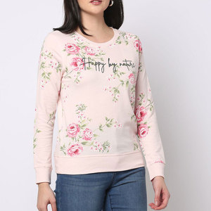 Logo Sweat Coton Polaire Femmes Ras Du Cou Pull Pull Surdimensionné Imprimés Personnalisés Sweat Vêtements Personnalisés - Product Image 1