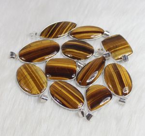 จี้พลอยตาเสือสีเหลืองตามธรรมชาติมีเสน่ห์เครื่องประดับแฟชั่น - Product Image 4