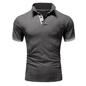 Chemise de golf décontractée à manches courtes pour homme, avec logo personnalisé, respirante, en tissu toile à motif uni, couleur personnalisée - Product Image 5