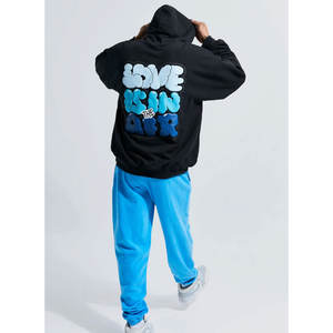 Sweat-shirt en molleton de coton blanc de qualité supérieure 400gsm, plus la taille, pull à capuche pour hommes vierge à col rond pour des vêtements d'hiver décontractés - Product Image 6