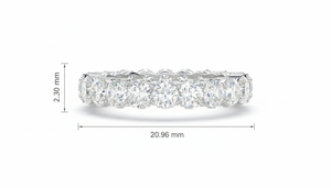 Anillo de Aniversario de Nueve Piedras de Diamantes Naturales y Oro de 14K para Mujer - Product Image 2