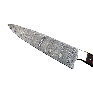 Cuchillo de Chef profesional de primera calidad, hoja de acero de Damasco, mango de madera, herramienta de cocina duradera ecológica, calidad de exportación de Pakistán - Product Image 3
