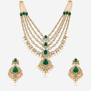 Kundan Wedding <b>Necklace</b> with Zinc Alloy Water Drop Shape and Bezel Setting Elegant and Timeless Design - Product Image 6