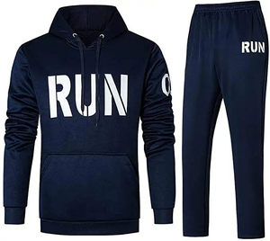 Survêtements de jogging grande taille personnalisés respirants unisexes noirs avec broderie de logo sur mesure – Vente en gros - Product Image 2