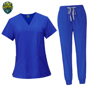 Meilleurs ensembles de gommage d'allaitement d'été pour femmes de qualité supérieure uniformes d'hôpital respirants à bas prix costumes d'infirmière en toile vente chaude - Product Image 3