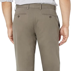 CUSTOM LOGO BANGLADESH FACTORY DIRECT WHOLESALE KHAKI COMFY STRETCH DRESS <b>WORK</b> PANTS QUICK DRY CASUAL SLACKS <b>TROUSERS</b> APPAREL - Product Image 1