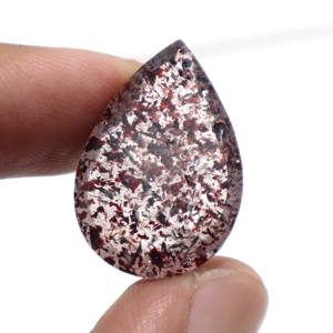 22 carats naturel Super sept améthyste rutile à facettes Cabochon pierre poire coupe Lepidocrocite pierre précieuse - Product Image 3