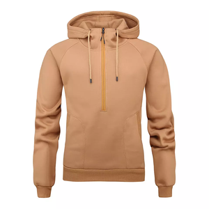 Sudadera con capucha y media cremallera personalizada para hombre, ropa de invierno, impresión Digital, nuevo diseño, bordado de gran tamaño a granel - Product Image 1