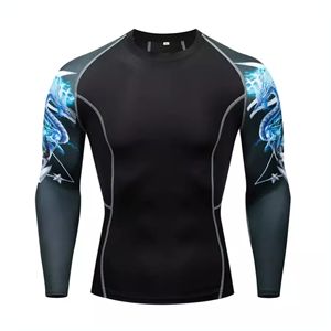 Chemises de compression à manches longues Bjj Rash Guard & Mma Rash Guard pour homme - Product Image 1