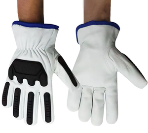 Venta al por mayor guantes de cuero de impacto para el trabajo mecánico TPR guantes de seguridad de protección fabricante y exportador - Product Image 6