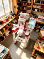 Machine à broder professionnelle à tête unique avec création de motifs flexibles pour la décoration personnalisée de vêtements