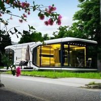 Maisons conteneurs écologiques modernes 2025, mini-cabines familiales mobiles, tendances des mini-capsules aériennes, capsules spatiales hôtelières