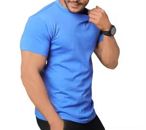 Boxy Fit Style col rond hommes coton lourd grande taille T-Shirt haute qualité à manches courtes musculation t-shirts vierges - Product Image 6