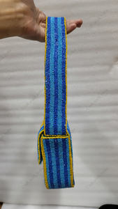 Bolso de hombro azul con cuentas de limón, bolso de mano indio totalmente artesanal de lujo, hecho a mano para mujer, bolso de fiesta de verano. - Product Image 6