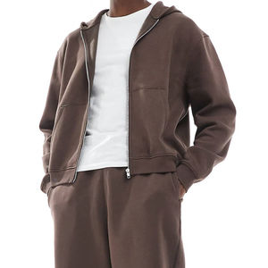 Nouveauté : sweat-shirt léger pour homme, 100% coton, respirant et à séchage rapide pour l'hiver, impression de logo disponible, fermeture éclair intégrale, vêtement d'extérieur - Product Image 5