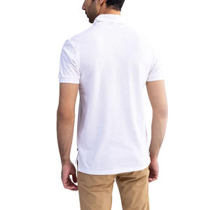 Wholesale Custom Casual Front 100% Cotton Men's Polo Shirts Breathable Short Sleeve Regular Fit Solid Color High Quality - Product Image 3