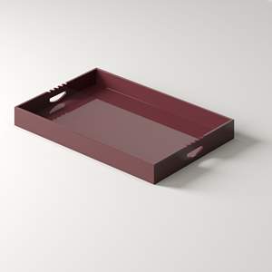 Plateaux de service en bois décoratifs antiques Petit plateau en laque Plateau en laque rectangulaire fait main pour la décoration fabriqué au Vietnam - Product Image 5