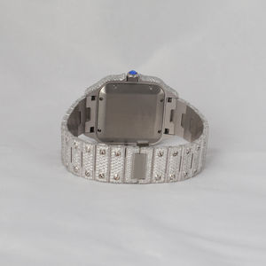 Montre Moissanite de luxe VVS de haute qualité avec cadran personnalisé Diamant Mécanique Plongeur Usine Vente en gros Style Hip Hop - Product Image 3