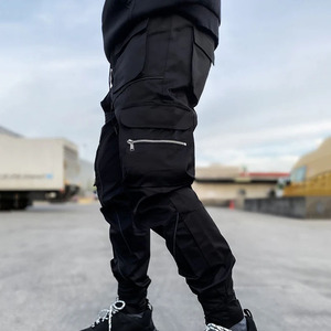 Multi-bolsillos cintas vendaje táctico Techwear Cargo pantalones hombres al aire libre Punk Hip Hop Joggers Casual Streetwear - Product Image 3