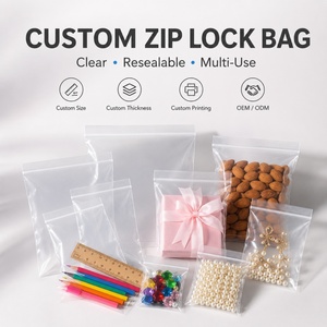Hot Sale Cheep High Quality Transparent Zip Lock Bag Packaging Zip Lock Poly Bag 6*8cm Zip Bags - Product Image 1