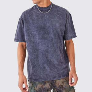 T-shirt surdimensionné pour homme en coton lourd respirant à séchage rapide écologique avec logo personnalisé vintage imprimé à l'écran sérigraphié - Product Image 3