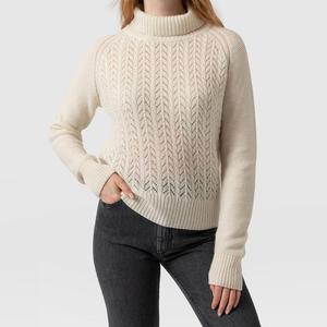 Nouvel arrivage : Pull col roulé pour femme, vente en gros, logo personnalisé, pull tricoté à manches longues pour femme et fille - Product Image 2