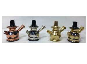 Cachimba de Latón Macizo de Lujo al por Mayor, Mini, Tipo Curvo, Acabado Lacado, Pequeña, para Mesa - Product Image 4