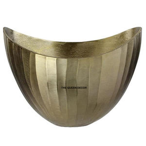 Bol décoratif en aluminium, dégradé, fait à la main, écologique, art déco, centre de table moderne, plat de service élégant - Product Image 1