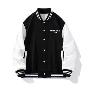 เสื้อแจ็คเก็ตบอมเบอร์สำหรับผู้ชายแบบเป็นทางการสำหรับฤดูหนาว ขายส่ง ปักลายตามสั่ง เสื้อแจ็คเก็ตเบสบอลมหาวิทยาลัยแบบวาร์ซิตี้  แบบซับลิเมชั่น  แบบเปล่า - Product Image 1