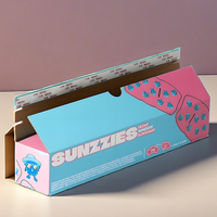 Grande boîte de papier ondulé personnalisée de 2m x 30cm Emballage étanche en carton vert avec doublure en éponge