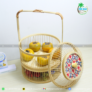 El MEJOR PRODUCTO Cesta de bambú versátil de Vietnam para decoración del hogar, cestas de regalo y almacenamiento de frutas - Product Image 5