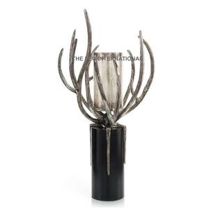 Aluminum Metal Black Finished Pillar <b>Set</b> of 3 <b>Candle</b> Holder Centerpieces Decoration High Quality <b>Candle</b> Holder - Product Image 2