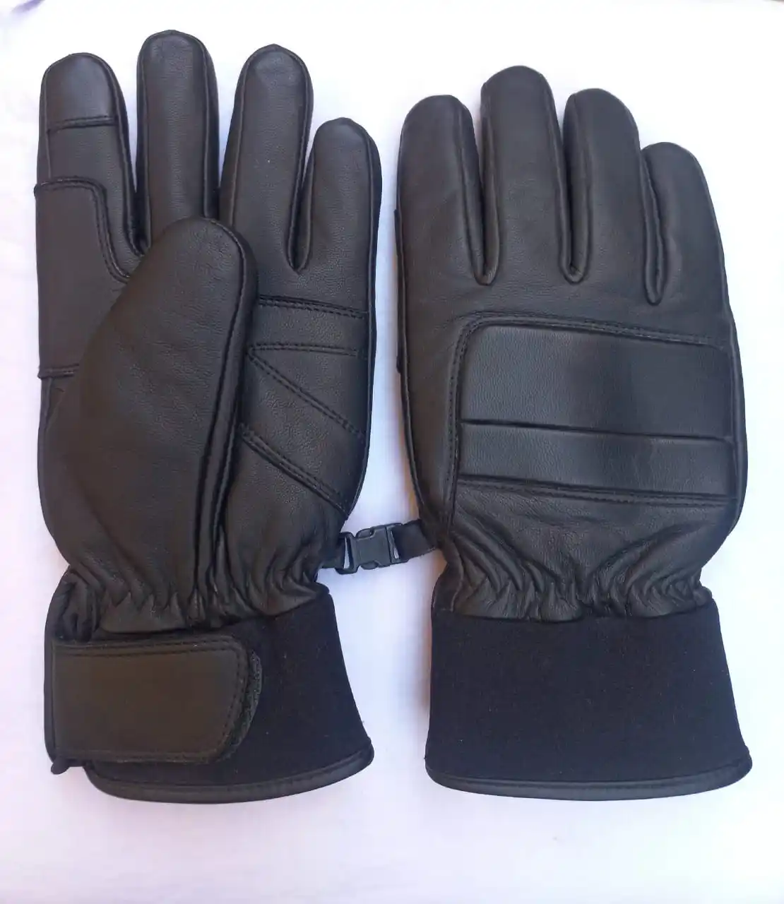 Diamond Style Impact Protection Waterproof Cold Weather Performance Warm Insulated Leather Ski Gloves Snow Board Gloves