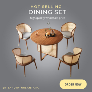 Juego de comedor de lujo de primera calidad, juego de restaurante para exteriores e interiores, muebles de comedor de madera de alta calidad - Product Image 5