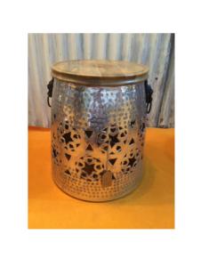 Muebles de sala de estar de estilo moderno, taburete de capó de madera negra y mesa de cesta de Metal de hierro con nuevo estilo decorativo para el hogar - Product Image 6