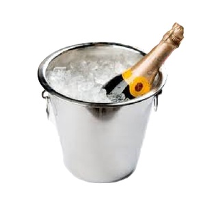 Cubo de hielo plateado antiguo de alta demanda con asa, botella de champán, Enfriador de vino con logotipo personalizado, barra de vino y enfriador - Product Image 2