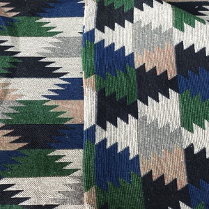 Personnalisé lourd multicolore Jacquard tissé coton polyester tissu respirant tricoté chaîne Textiles de maison teint en fil - Product Image 4