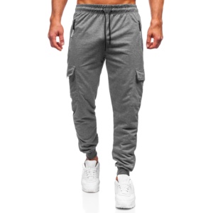 Pantalons de survêtement en molleton à taille mi-haute pour homme, logo personnalisé brodé, 100% coton, et joggings unisexes - Product Image 2