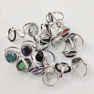 Bague pour femme en argent sterling 925, pierres précieuses naturelles améthyste, labradorite, cuivre, turquoise, onyx, rutile, grenat, bijoux faits à la main - Product Image 6