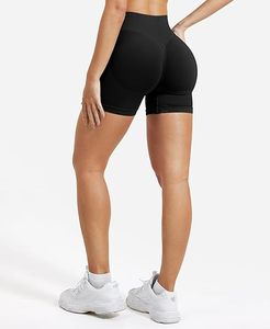 Short d'entraînement taille haute pour femme sans couture Squat Proof and Tummy Control and yoga gym shorts femmes fabrication personnalisée - Product Image 4