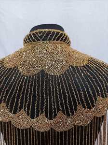 Elegante capa burlesca con hebras de cuentas, capa de lentejuelas para traje de Club festivo, se sujeta en el cuello, hermosa ropa de Festival - Product Image 5